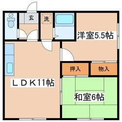 グリーンハイツ（材木）の物件間取画像